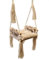 Love Gifts® Schaukel - Kinderschaukel 3-7 Jahre aus Holz, geeignet auch als Indoor Schaukel, montierbar an der Decke sowie im Türrahmen, Beige