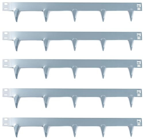 UNIGARDIA Bordure Jardin Galvanisé 5 m - Bordure de Pelouse Flexible en Hauteur de 150 mm - Marteler Simplement la Bordure avec Pointes - 1 Paire de Gants de Montage Inclus, Galvanisé