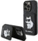 Karl Lagerfeld KLHCP15LSAKCNSCK Hülle für iPhone 15 Pro 6.1 Schwarz hardcase Saffiano Cardslots and Stand Monogram Choupette