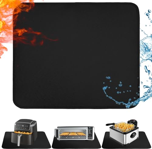 TOHONFOO Hitzebeständige Matte für Arbeitsplatte, 40,6 x 50,8 cm, heiße Pads für Küchentheke, Hitzeschutz, feuerfeste Luftfritteuse und Fritteusenmatte für Ofen, Kaffeemaschine, kompatibel mit Ninja