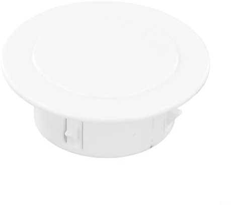 Couvercle décoratif en plastique amovible pour trou de climatisation 40-100 mm Blanc rond (70 mm)