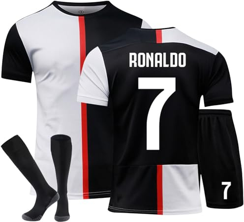 Fußball Trikot Nr.7, Hause/Auswärts 7 Fußball Trikot für Kinder Erwachsener, Nr.7 Fussball Trikot Shorts Socken für Jungen Herren