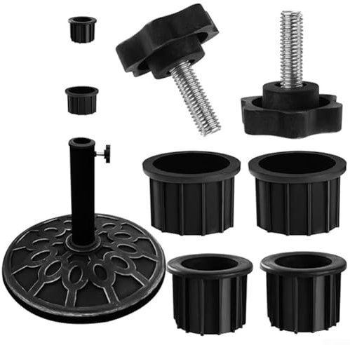 ARMYJY Umbrella Pole Mount Stand Tube Set,Parasol Base Stand Holder Tube Adaptor Bolt Fixing Mount For Outside Garden Balcony