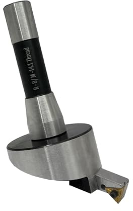 MachEl 3 (75 mm) Fly Cutter with R8 Shank (7/16 Drawbar) - Indexable Tool for Milling & Lathe Machines, Replaceable Carbide Insert