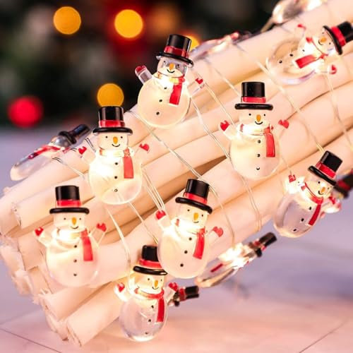 2m 20 Weihnachtsdeko Lichtervorhang,Weihnachtsbeleuchtung AußEn,Weihnachtsdeko Lichterkette,Lichtervorhang Innen Led Lichterketten FüR Weihnachten Feste Schlafzimmer Balkon (Schneemann)