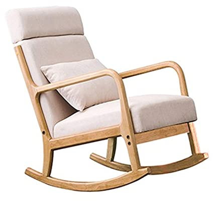 Nordic Schaukelstuhl für Zuhause, Balkon, Nickerchen, Freizeit, Schaukelsofa zum Entspannen