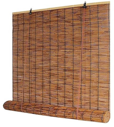 Bambusrollo Aussenbereich Bambus Rollo Sonnenschutz Sichtschutz Jalousien, 100x200 120x160 150x180 160x200 180x200cm, Für Hofgarten, Balkon, Terrasse