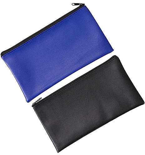 OSALADI 2stücke Bargeld Tasche Mit Reißverschluss Leder Dokumententasche Für Pässe Geldbeutel Als Aktenorganizer Tragbare Datei Aufbewahrungstasche Für Reisen Oder Bürogebrauch