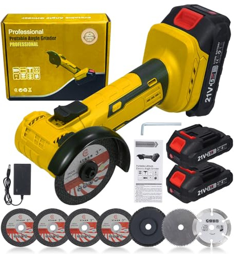 VISLONE Mini Smerigliatrice a Batteria, Smerigliatrice Angolare Senza Fili,