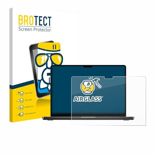BROTECT Schutzglas für Apple MacBook Pro 14 M5 2025 | Transparenter Displayschutz Made in Germany Schutzfolie Panzer Folie Glas 9H Anti-Fingerprint Einfache Montage Clear