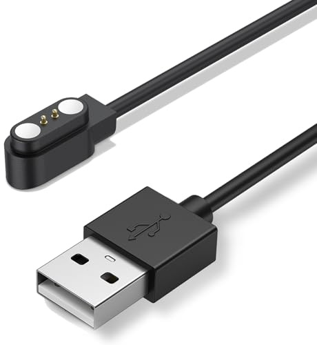 TwinkleHom VeryFit ID208BT ID208Plus ID208 ID207 Smart Watch Charger Cable for ENOMIR, Fitpolo, AEAC, Quican, Tensky ID208BT ID208 Plus Replacement Magnetic 2 Pin Charging Cord (3.3ft)