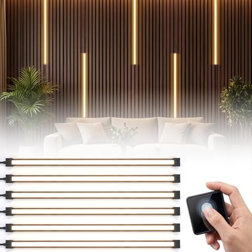 VexNook LED für Akustikpaneele - Dimmbare Led Akustikpaneele Beleuchtung, 6 x 90CM Schneidbar LED Streifen, für Akustikpaneele, TV-Wand, Schränke, Kleiderschränke