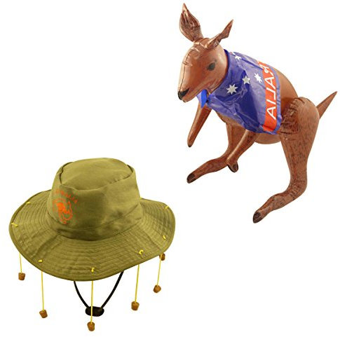 WickedFun Adult Australian Cork Hat, Men Women Australia Day Crocodile Hunter Man Dundee Fancy Dress Costume Accessories For Parties & Aussie Day Celebrations UK One Size Fits All (1 Piece)