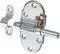 Gedotec Türriegel Metall Möbel-Riegel Grendelriegel mit Feder-Sicherung - H7006 | Feder-Riegel-Bolzen mit Hub 25 mm | Stahl vernickelt poliert | 1 Stück - Türverschluss für Möbel, Türen & Schränke