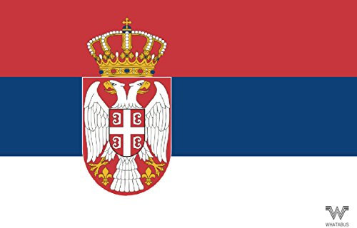 Serbien Flagge Aufkleber - Länderflagge als Sticker 8,5 x 5,5 cm
