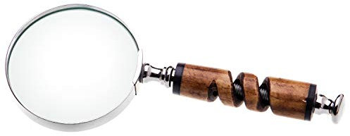 Antik 2000 Lupe Leselupe Vergrößerungsglas Lesehilfe mit gedrehtem Griff