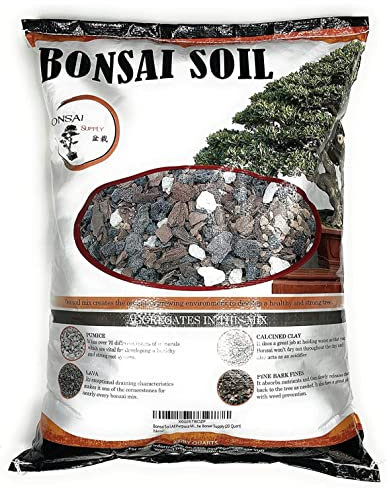 Suelo para bonsái de The Bonsai Supply - 20 cuartos de galón. Mezcla de suelo profesional para bonsái | Listo para usar | Ideal para todas las variedades de árboles bonsái.