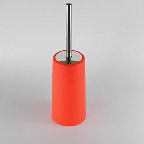 BTKNOO Toilet Brush Holder Stainless Steel Handle Toilet Brush Hotel Bathroom daily Necessities Home Kitchen Cleaning Plastic Toilet,orange