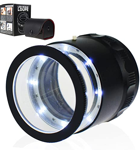 10x Vergrößerung 8 LED Licht Glas Rahmen Diagramm Juweliere Auge Lupe 25mm Feld von Aussicht