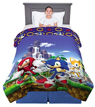 Franco Kids Bedding Super Soft Microfiber Wendedecke, Twin/Full, Sonic The Hedgehog, Anime