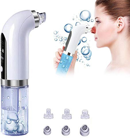 ruixin Extracteur de pores de points noirs 2021 - Appareil d'hydrodermabrasion amélioré - Aspirateur pour le visage - Nettoyeur de pores avec 6 sondes - Électrique - Rechargeable par USB - Cycle d'eau