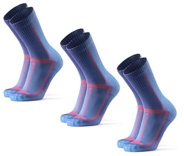 DANISH ENDURANCE Calcetines Running Altos, Anti Rozaduras, 3 o 5 Pack, Azul, 43-47