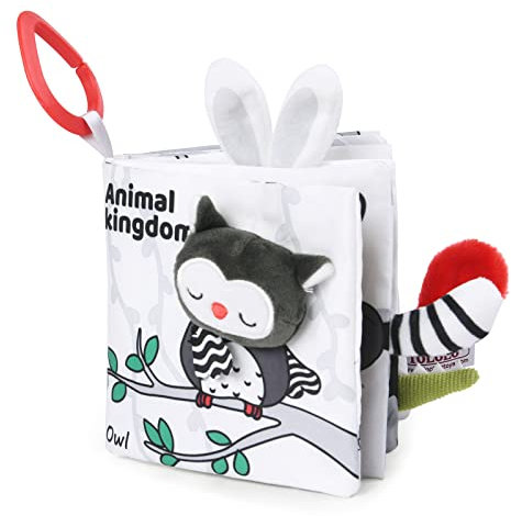 Vicloon Livre Tissu Bébé, Livre Tissu Bébé Eveil, Livre Bebe Tissu, Jouet Educatif Enfant Idée Cadeau Dès la Naissance, Livre Doux Froissé avec des Animaux
