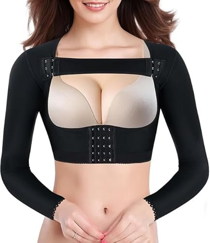 KUMAYES Haut Sculptant Femme Bras Minceur Manche Longue Gaine post opératoire compression Correcteur de Posture Top Body shaper