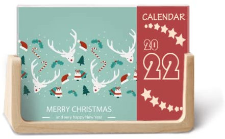 mas Tischkalender 2022 Elchhut Glocke Baum Festival 2022 Planer 12 Monate