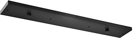 Four Linear Canopy Accessory Light Kit, 96,5 cm Flush Mount Cluster Canopy, Hängend 4 Lichter mit einer Outlet Box für Küche Insel, Montagematerial inklusive, Mattschwarz