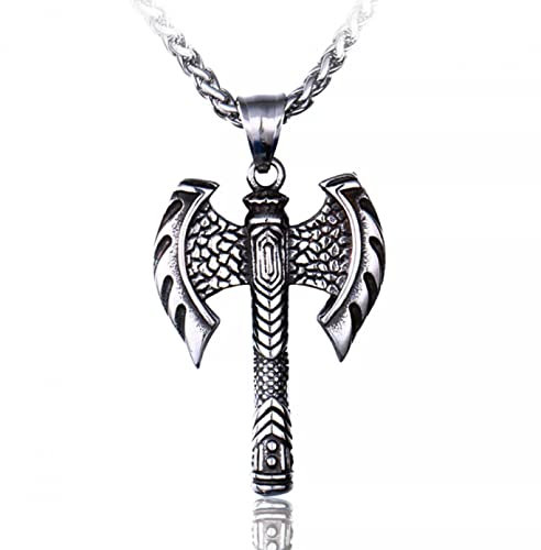 necklace Vintage Double Headed Axe Pendant Necklace Nordic Necklace Men Friendship Jewelry Gift christmas halloween party favors