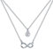 REIOT Infinity Halskette Damen 925 Sterling Silber Doppel Layered Halskette mit Zirkonia, Muttertag Geburtstag Geschenk, Verstellbar 43+5cm