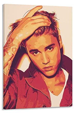 TSALF Poster und Drucke Kein Rahmen Jus-tin Bie-berS Singer drucken Bilderbilder für Wohnzimmer Schlafzimmer Dekor 30x50cm