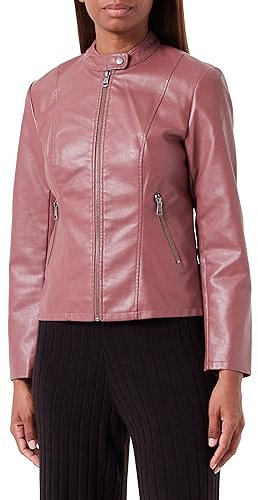 ONLY Onlnewmelisa CC OTW Veste en Cuir synthétique, Rose Brown, M Femme