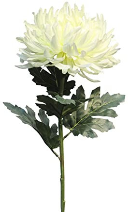 artplants.de Kunstblume Chrysantheme LINGYUN, weiß, 65 cm - Künstlicher Blumenzweig