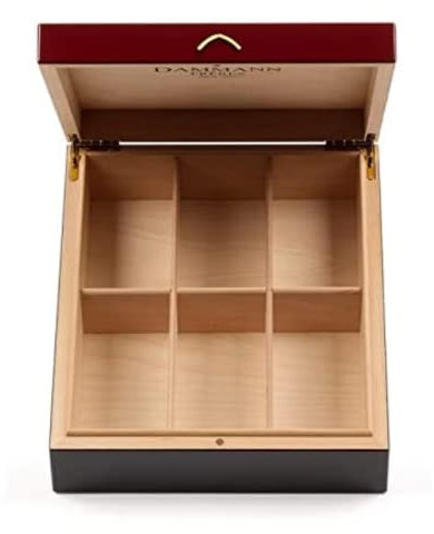 Dammann Frères | Cofanetto Tè & Tisane Vuoto in Legno | Scatola Tè Legno Vuota 6 Scomparti | Cofanetto Regalo Thé Benvenuto