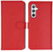 SELENCIA Bookcase Hülle kompatibel mit Samsung Galaxy A54 (5G) – Era Leder Handytasche Side Flip Case – Handyhülle aus Rindsleder in Rot [3 Kartenfächer, Magnetverschluss]