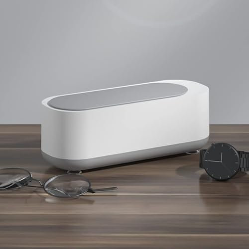 Ultraschallreinigungsgerät 360° Tiefenreinigung Tragbar Ultraschall Schmuckreiniger Hochfrequenzvibration für Meisten Brillen Schmuck Uhren Zahnprothesen