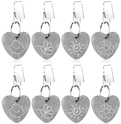 YCVSKY 8 Stück Tischdeckenbeschwerer für Draußen,Tischdecken Beschwerer Draußen mit 4 Aufdruck,Tischdecke Beschwerer für Picknicks, Partys, Hochzeiten,ca. 240 g