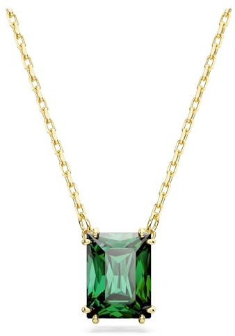 Swarovski Stilla Anhänger, Rhodinierte Damenhalskette mit Strahlenden Swarovski Kristallen