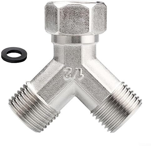 1Pc Cuivre Lave-Vaisselle Machine À Laver Robinet Y Double Répartiteur 1/2 Chaud