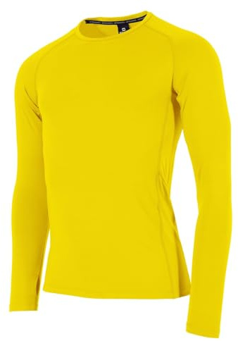 Stanno Thermoshirt Long Sleeve - Core Baselayer Langarmshirt - Kompressionsshirt - Enge Passform - Shirt mit Langen Ärmeln - Belüftend - Gelb - Größe M