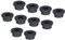 sourcing map 10Pcs T Type Rubber Grommet Mount Dia 25mm (34x15x14mm) Seal Protection Flexible Hole Plugs for Cable Pipe Black