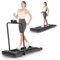 Dskeuzeew Tapis roulant pieghevole, 1-10km/h, 3.0HP, Con telecomando e schermo di visualizzazione LCD, Lettore musicale Bluetooth, Touch screen, Capacità massima di carico: 120kg (Nero+Rosa)