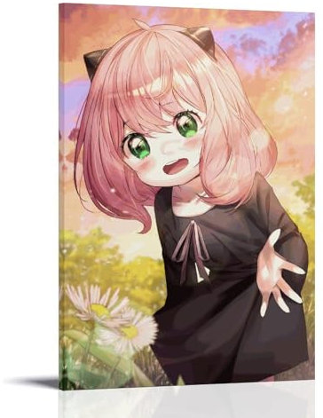 INEOUT Spy X Family Anime Cute Anya.Forger Poster Dekorative Malerei Leinwand Wandkunst Wohnzimmer Poster Schlafzimmer Malerei,Wandkunst Bilddruck Moderne Familienzimmer Dekor 12x18inch(30x45cm)