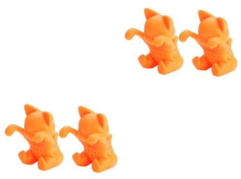 Cabilock 4 Pièces Filtre à Thé En Silicone Diffuseur à Intervalles De Thé Ensemble De Jeu Pour Enfants Boule Infuseur De Thé Jouets Pour Enfants Infuseur à Thé Passoire Injecteur Animal