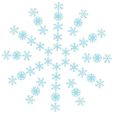 3d Leuchtende Weihnachts Wandaufkleber Schneeflocken Blau