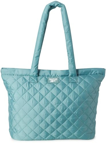 Reebok Damen-Tragetasche – leichte gesteppte Tragetasche für Reisen, Arbeit, Reisen und alltägliche Essentials, Barbara Quilted Green, Einheitsgröße