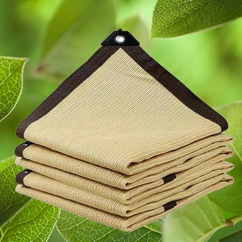 Filet Ombrage Sable Voile d'ombrage Rectangulaire Toile Ombrage Extérieur 3x4 Beige Rideau pour Pergola Tente D'ombrage Tissu,beige-6x6m