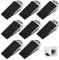 SUPAWAY 8 Pièces Cale de Porte en Caoutchouc Cale de Porte Cale-Porte Mobile Protection de Porte Noir Cale en Caoutchouc Antidérapant avec Supports en Acier Inoxydable Cale Anti-Rayures
